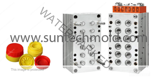 16-cavity-red-lubrication-oil-cap-mould